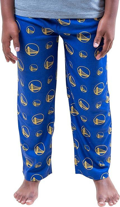 Ultra Game NBA Official Youth 2 Piece T-Shirt & Lounge Pants Pajama Set, Golden State Warriors, Boys Sizes|Golden State Warriors