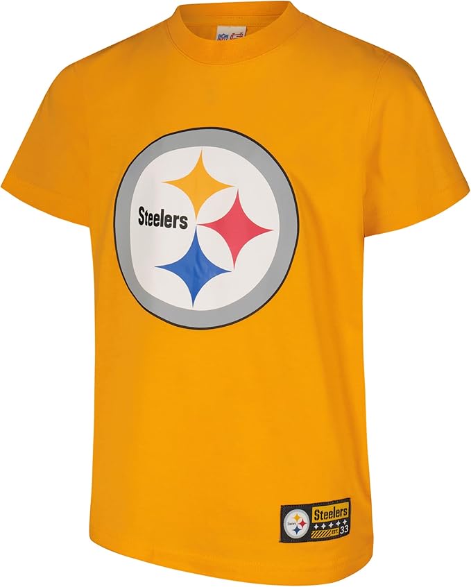 NFL Official Youth Super Soft T-Shirt & Hoodie Sweatshirt Set|Pittsburgh Steelers