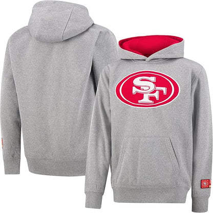 Ultra Game NFL Official Youth Super Soft Hoodie Sweatshirt Pullover - Warm Polyester Blend San Francisco 49ers|San Francisco 49ers