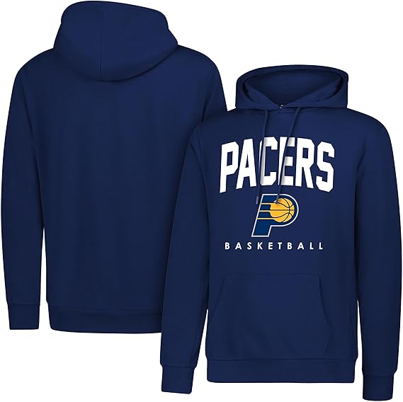 Ultra Game NBA Official Men's Super Soft Teamster Hoodie Sweatshirt, Indiana Pacers, Team Color|Indiana Pacers