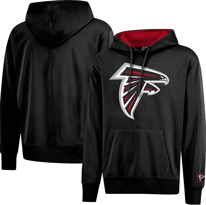 Ultra Game NFL Official Adults Unisex Super Soft Game Day Hoodie Sweatshirt, Atlanta Falcons, Team Color 24|Atlanta Falcons