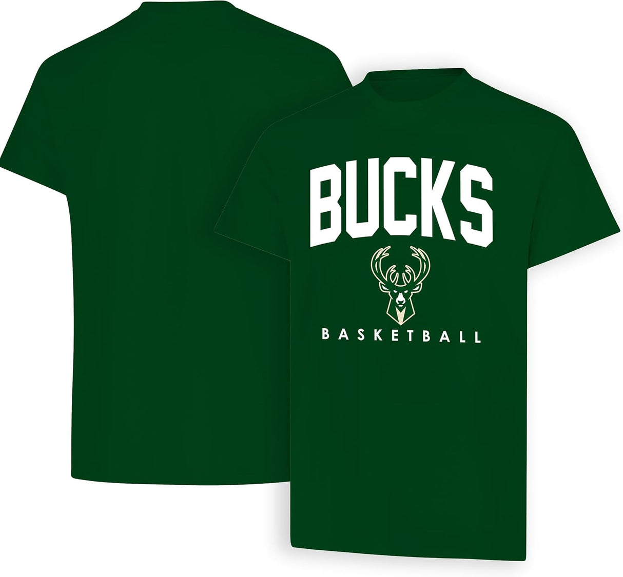 Ultra Game NBA Official Men's Official Teamster Short Sleeve T-Shirt, Milwaukee Bucks, Team Color|Milwaukee Bucks