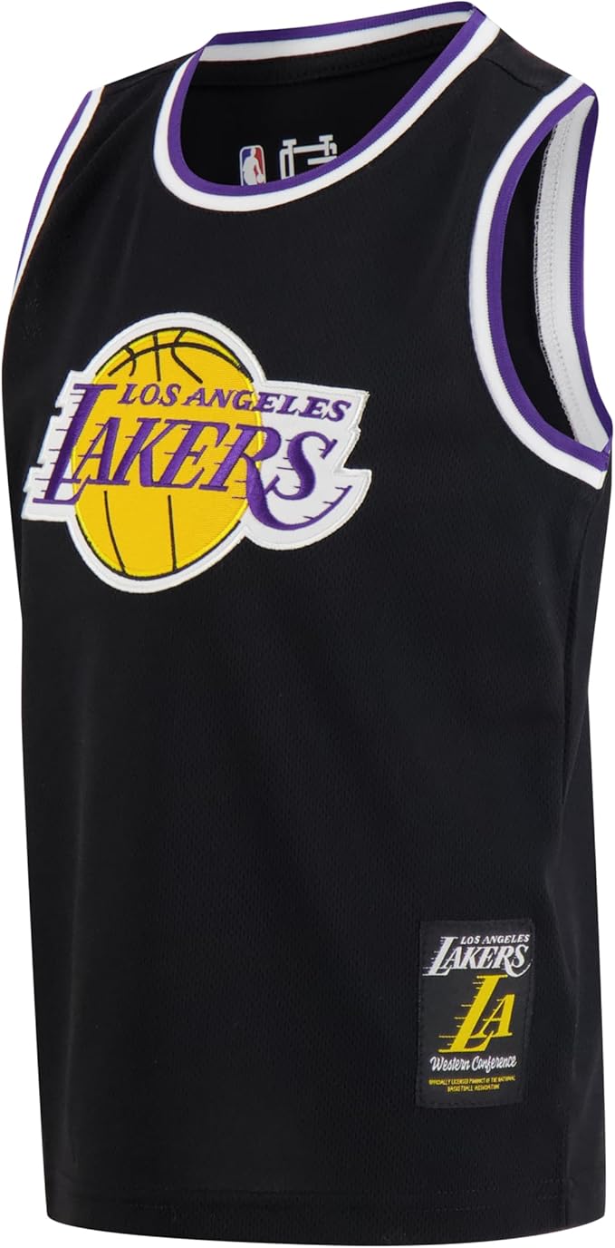 Ultra Game Youth's NBA Official Super Soft Tank Top & Shorts 2-Piece Set, Los Angeles Lakers, Black|Los Angeles Lakers