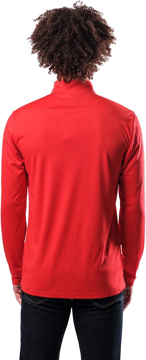 Ultra Game NBA Official Men’s Quarter Zip Long Sleeve Pullover T-Shirt - Unisex Chicago Bulls|Chicago Bulls