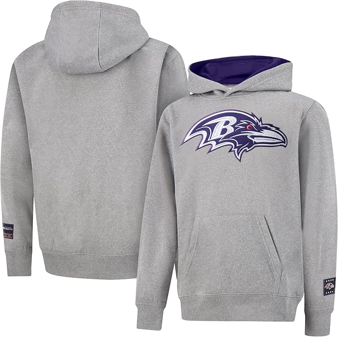 Ultra Game NFL Official Youth Super Soft Hoodie Sweatshirt Pullover - Warm Polyester Blend Baltimore Ravens|Baltimore Ravens