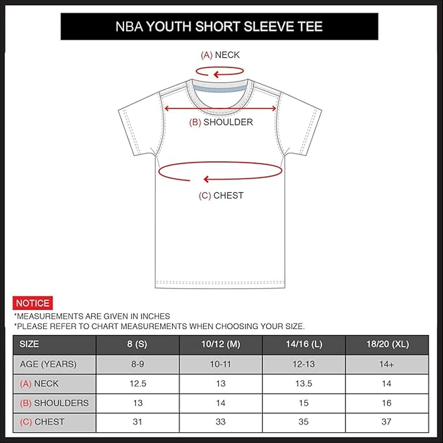 Ultra Game NBA Official Youth Super Soft Game Time T-Shirt, Washington Wizards, Team Color|Washington Wizards