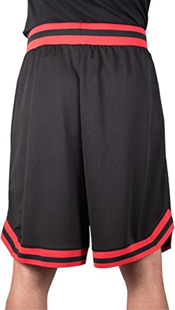 Ultra Game NBA Official Men’s Active Knit Basketball Training Shorts - Unisex, Chicago Bulls, Black|Chicago Bulls