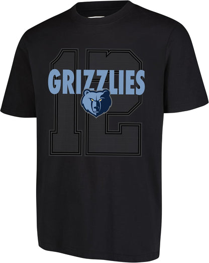 Ultra Game NBA Official Men's Standard Super Soft Fly High Players T-Shirt, Memphis Grizzlies - Ja Morant, Black|Memphis Grizzlies - Ja Morant