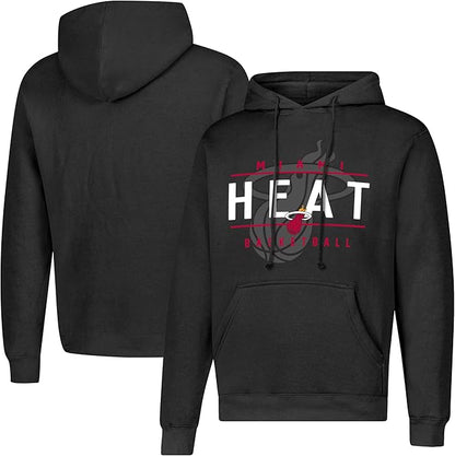 Ultra Game NBA Official Men's Super Soft Get Right Hoodie Sweatshirt, Miami Heat, Black|Miami Heat