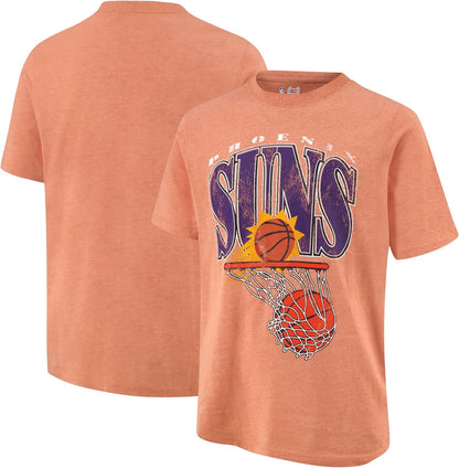 Ultra Game NBA Mens Official Hoops Short Sleeve T-Shirt, Phoenix Suns, Team Color|Phoenix Suns