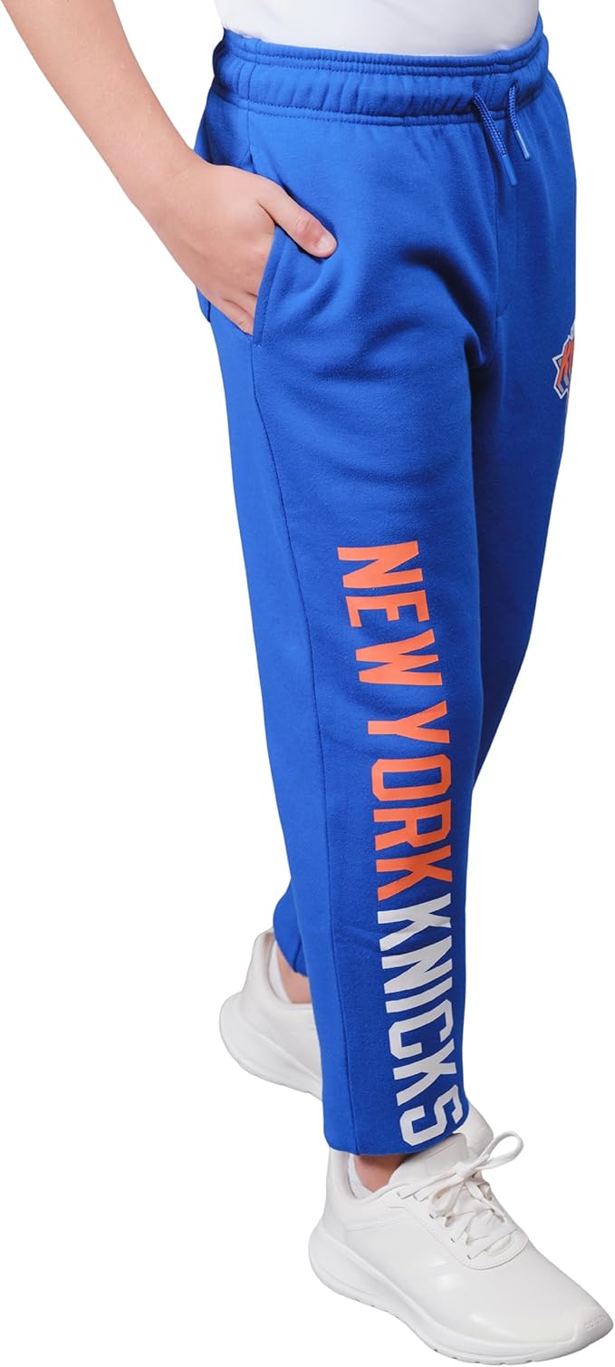 Ultra Game Youth's NBA Official Super Soft Game Day Jogger Sweatpants, New York Knicks, Team Color|New York Knicks