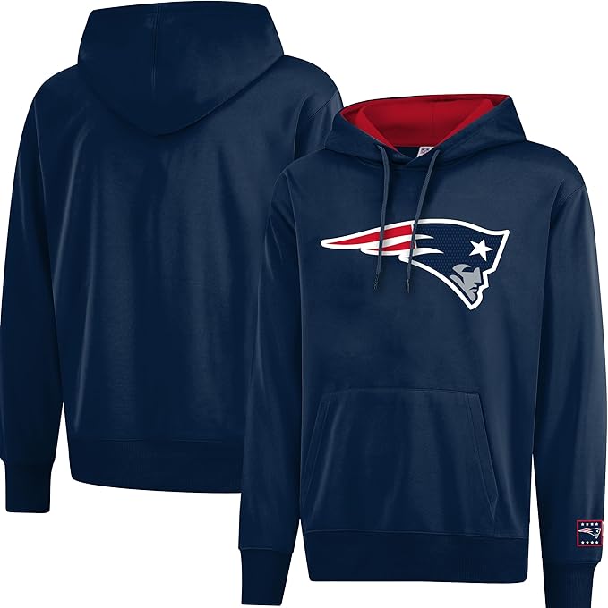 Ultra Game NFL Official Adults Unisex Super Soft Game Day Hoodie Sweatshirt, New England Patriots, Team Color|New England Patriots