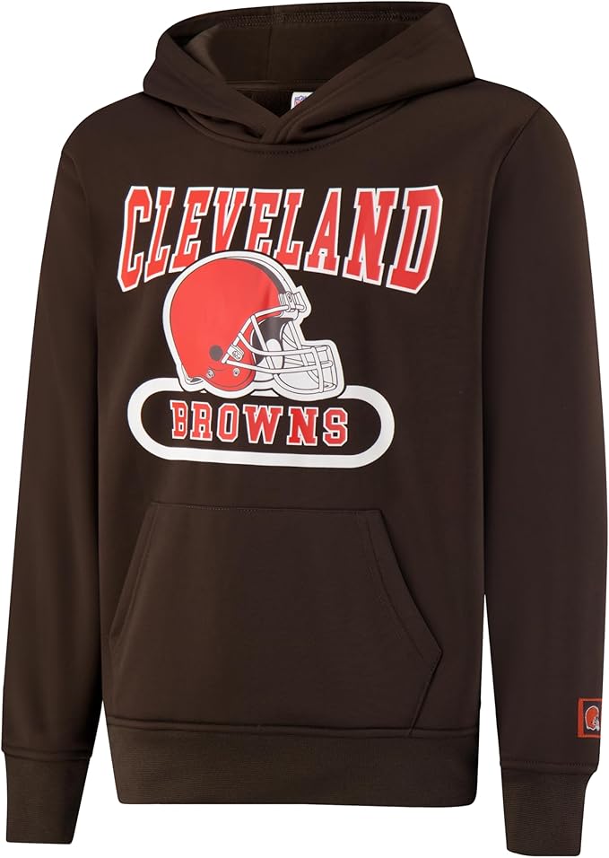 Ultra Game NFL Official Youth Super Soft Jogger & Hoodie Sweatshirt Set, Cleveland Browns, Team Color|Cleveland Browns