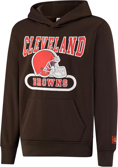 Ultra Game NFL Official Youth Super Soft Jogger & Hoodie Sweatshirt Set, Cleveland Browns, Team Color|Cleveland Browns