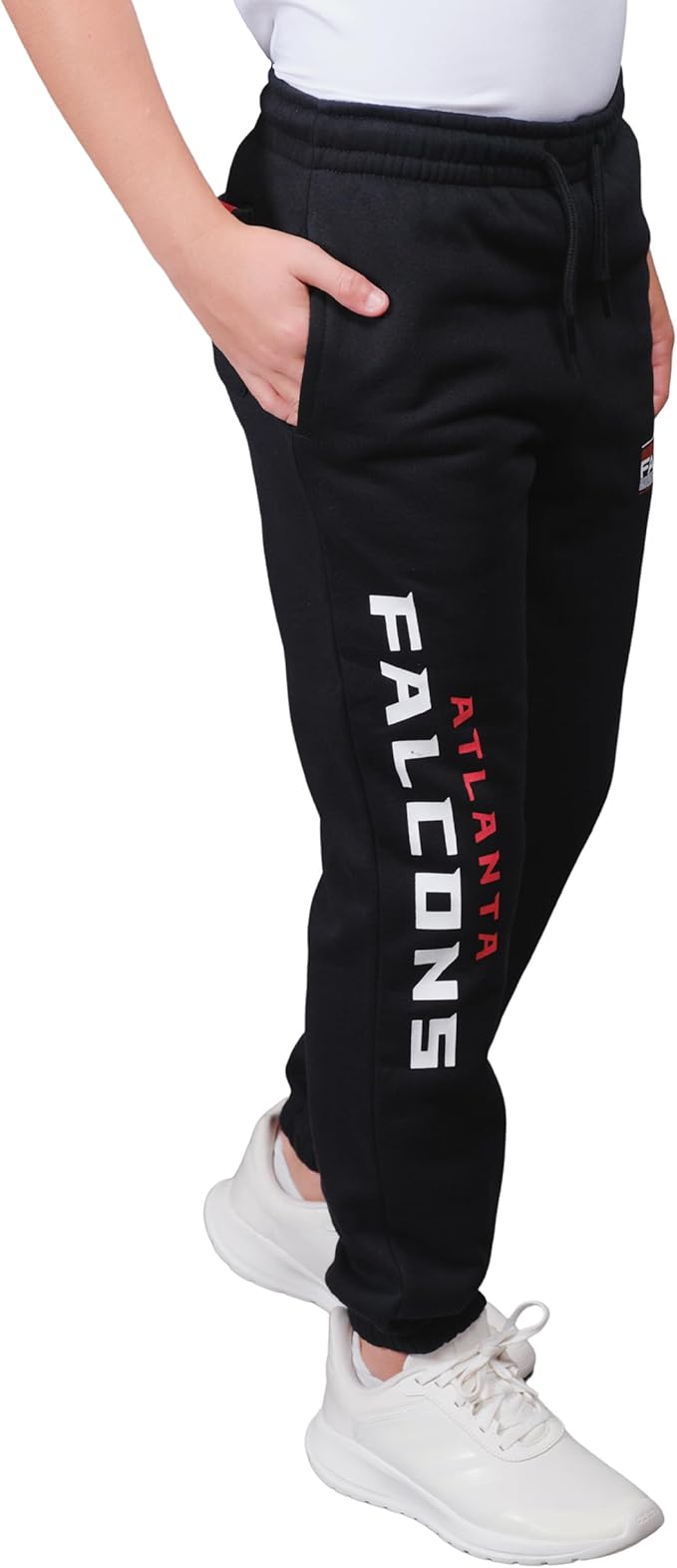 Ultra Game NFL Official Youth Super Soft Game Day Jogger Sweatpants, Atlanta Falcons, Black|Atlanta Falcons