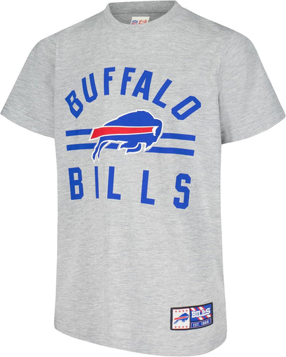 Ultra Game NFL Official Youth Super Soft 2 Pack T-Shirt Set, Buffalo Bills|Buffalo Bills