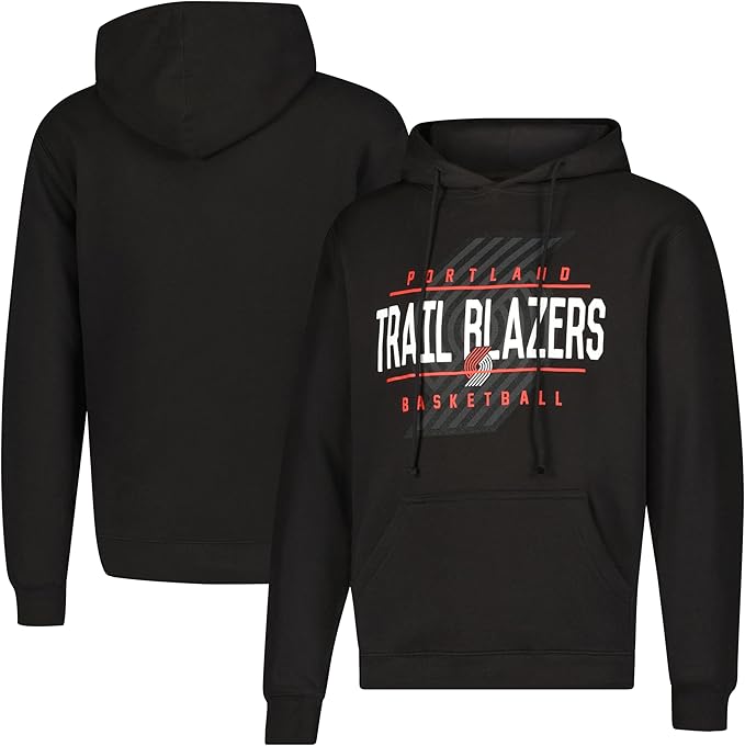 Ultra Game NBA Official Men's Super Soft Get Right Hoodie Sweatshirt, Portland Trail Blazers, Black|Portland Trail Blazers