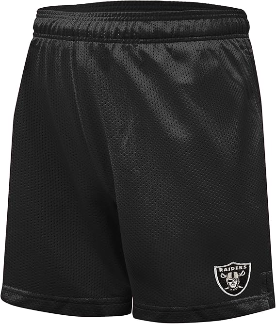 Ultra Game NFL Official Adults Super Soft Mesh Active Training Shorts, Las Vegas Raiders, Team Color|Las Vegas Raiders