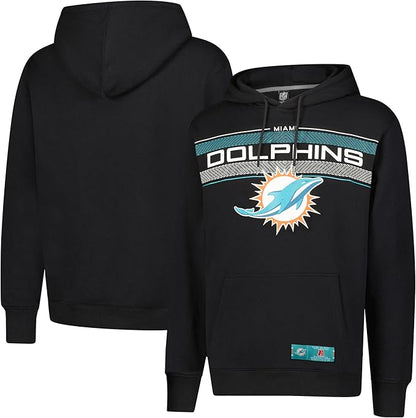 NFL Official Adults Super Soft Pullover Hoodie Sweatshirt - Warm Polyester Blend - Unisex|Miami Dolphins