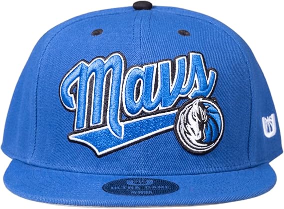 Ultra Game NBA Official Men’s Snap Back 3D Embroidered Team Logo Baseball Cap Hat - Unisex, Dallas Mavericks, Team Color, 1SIZE|Dallas Mavericks