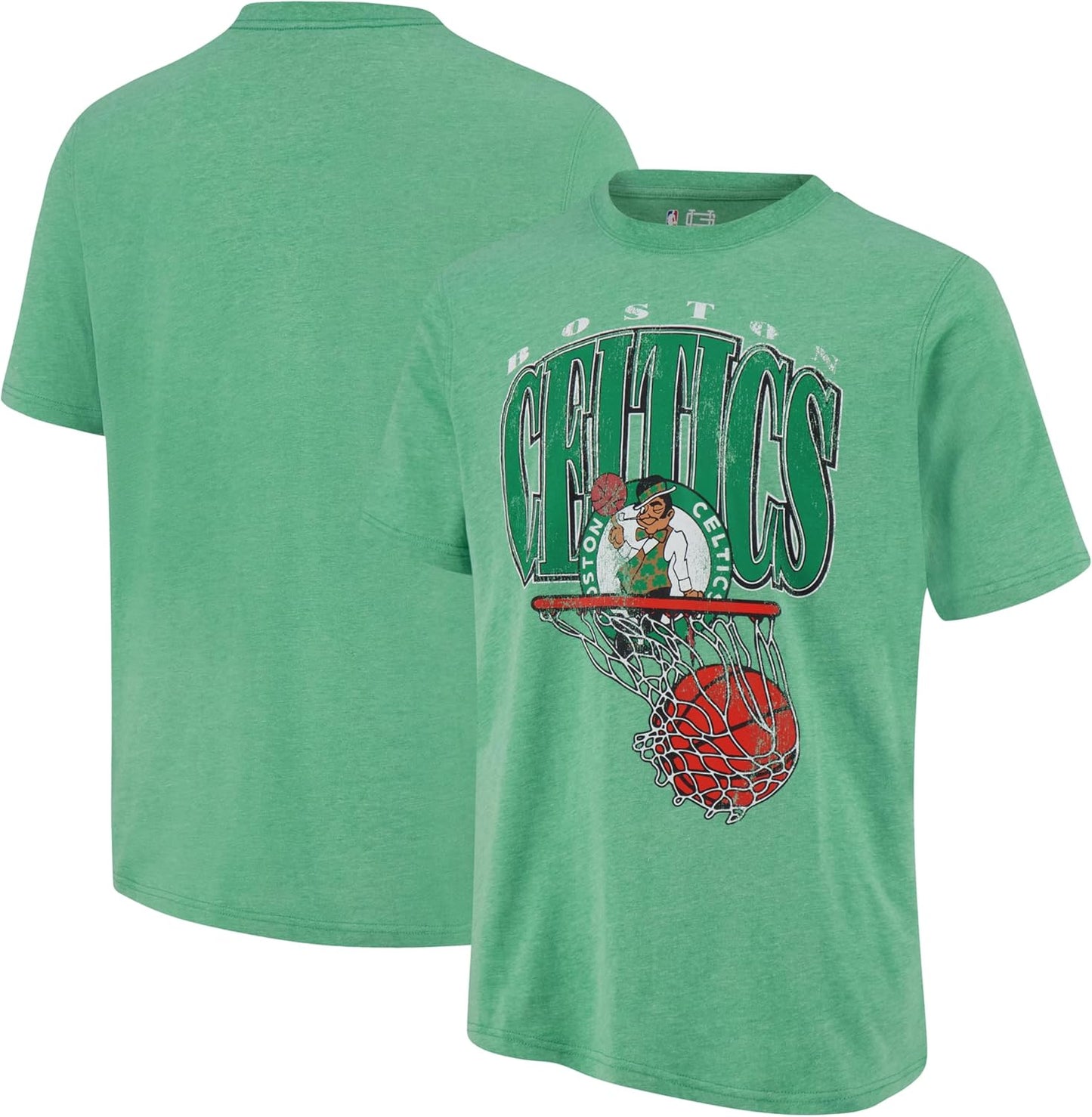 Ultra Game NBA Mens Official Hoops Short Sleeve T-Shirt, Boston Celtics, Team Color|Boston Celtics