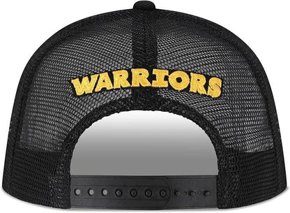 Ultra Game NBA Official Men’s Snap Back All Around The World Trucker Baseball Cap Hat - Unisex, Golden State Warriors, Black Marl, 1SIZE|Golden State Warriors