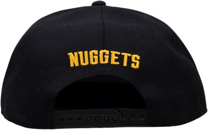 Ultra Game NBA Official Men’s Twill Snap Back Ultimate Baseball Cap Hat - Unisex, Denver Nuggets, Black, 1SIZE|Denver Nuggets