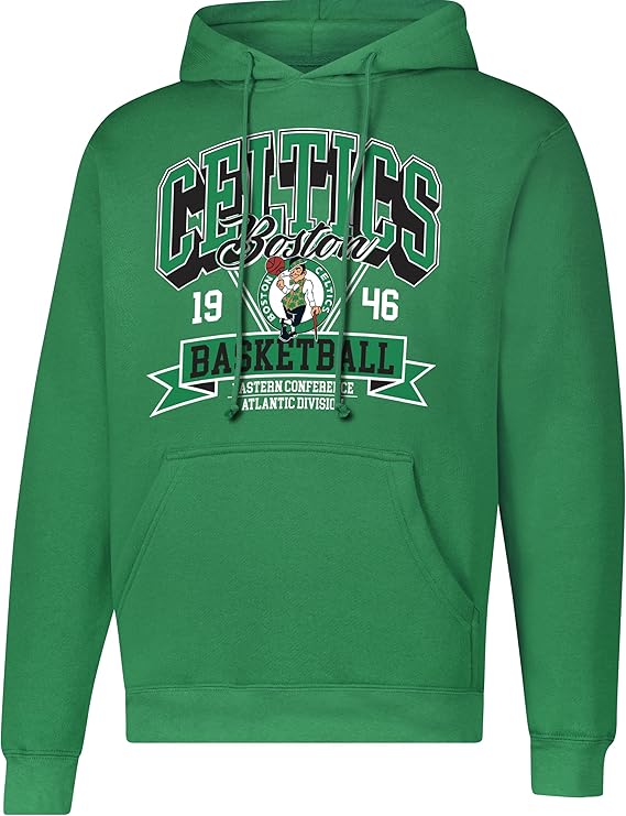 Ultra Game NBA Official Men's Standard Super Soft Ace Hoodie Sweatshirt, Boston Celtics, Team Color|Boston Celtics