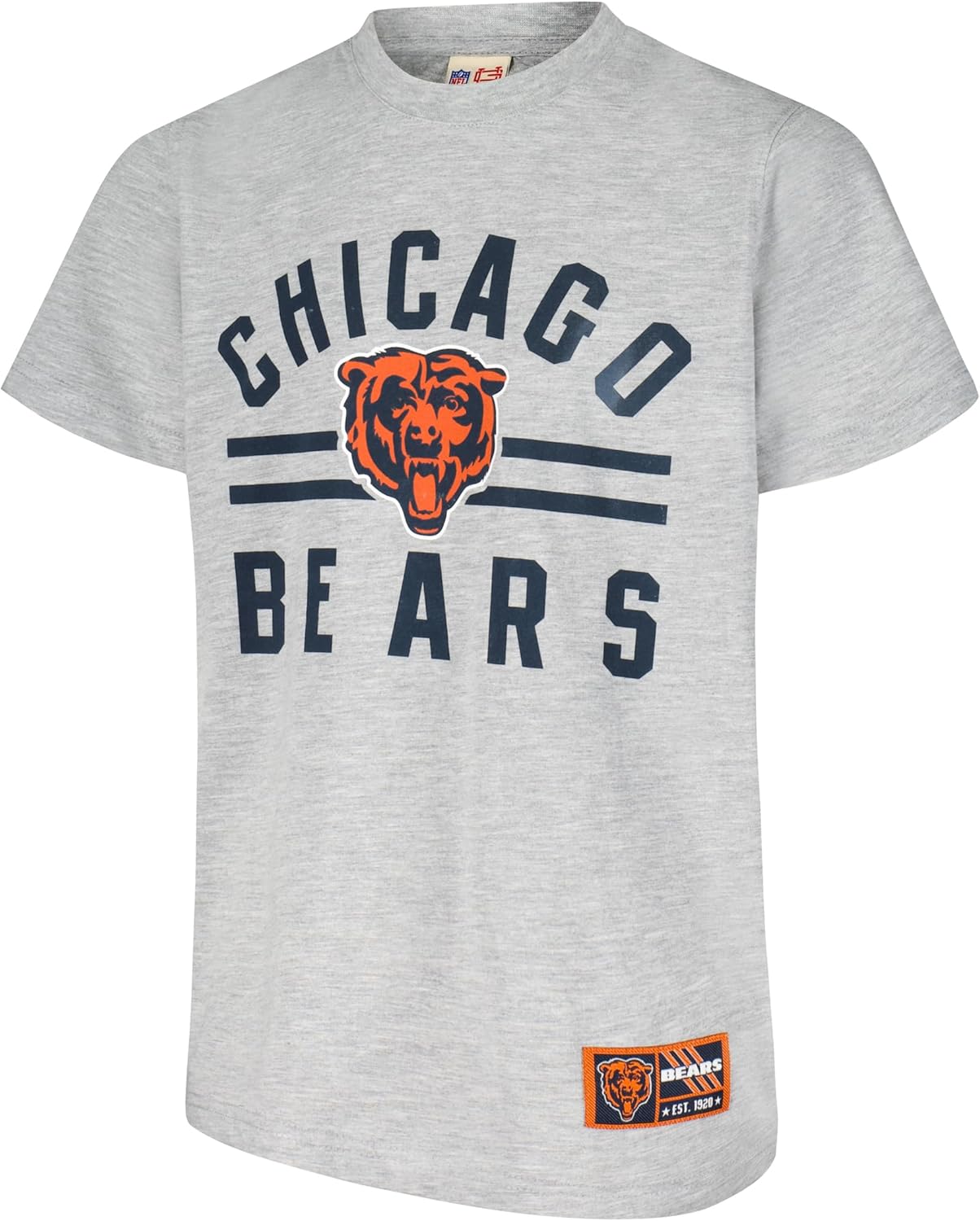 Ultra Game NFL Official Youth Super Soft 2 Pack T-Shirt Set, Chicago Bears|Chicago Bears