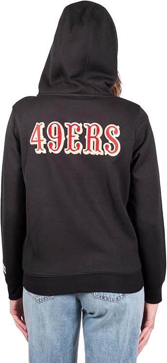 NFL Womens Full Zip Soft Marl Knit Hoodie Sweatshirt Jacket|San Francisco 49ers