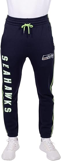 Ultra Game NFL Official Adults Super Soft Game Day Jogger Sweatpants - Unisex, Seattle Seahawks|Seattle Seahawks