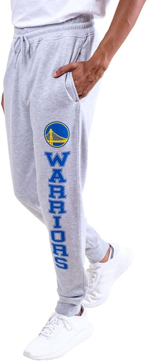 Ultra Game NBA Official Men’s Super Soft Jogger Sweatpants - Unisex, Golden State Warriors, Team Color|Golden State Warriors