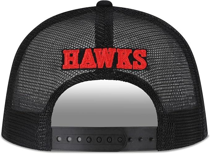 Ultra Game NBA Official Men’s Snap Back All Around The World Trucker Baseball Cap Hat - Unisex, Atlanta Hawks, Black Marl, 1SIZE|Atlanta Hawks