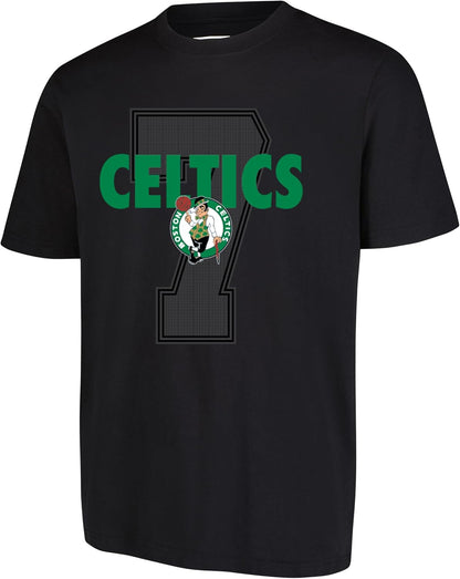 Ultra Game NBA Official Men's Standard Super Soft Fly High Players T-Shirt, Boston Celtics - Jaylen Brown, Black|Boston Celtics - Jaylen Brown