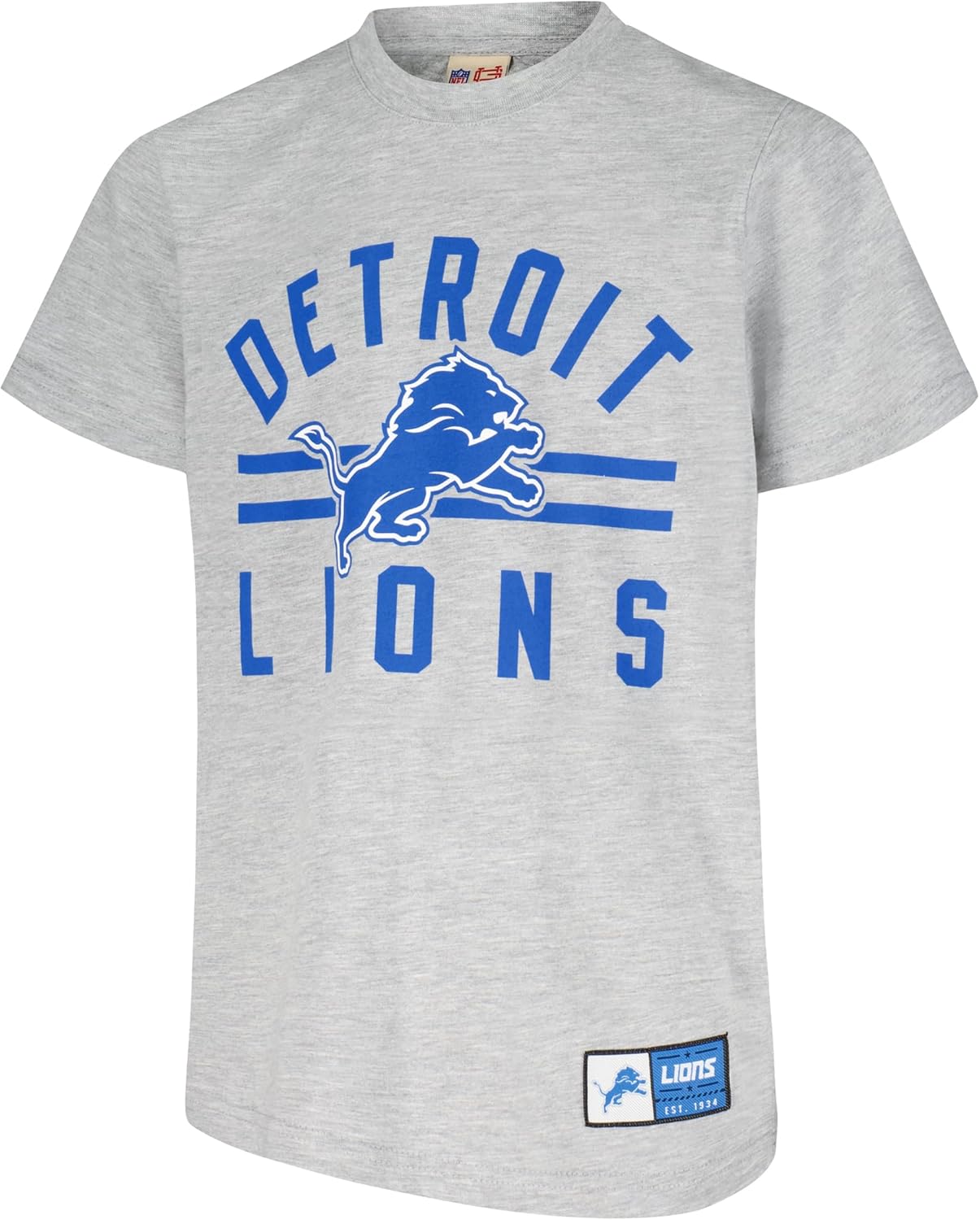 Ultra Game NFL Official Youth Super Soft 2 Pack T-Shirt Set, Detroit Lions|Detroit Lions