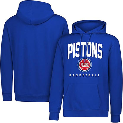 Ultra Game NBA Official Men's Super Soft Teamster Hoodie Sweatshirt, Detroit Pistons, Team Color|Detroit Pistons