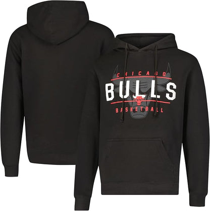 Ultra Game NBA Official Men's Super Soft Get Right Hoodie Sweatshirt, Chicago Bulls, Black|Chicago Bulls