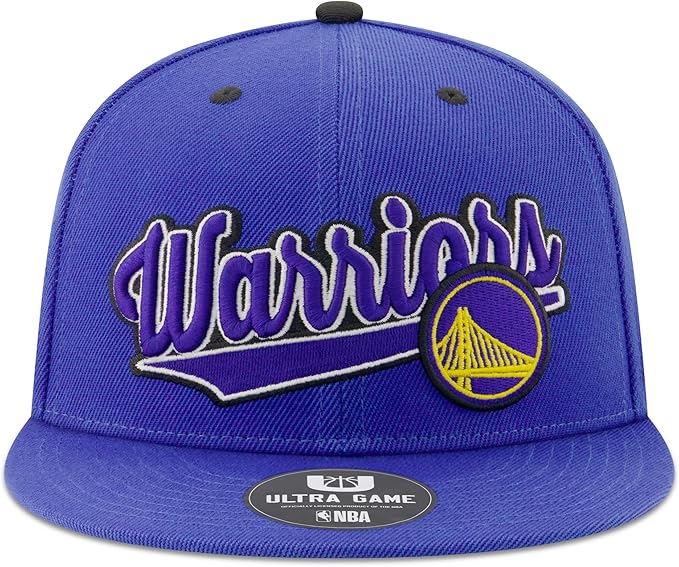 Ultra Game NBA Official Men’s Snap Back 3D Embroidered Team Logo Baseball Cap Hat - Unisex, Golden State Warriors, Team Color, 1SIZE|Golden State Warriors