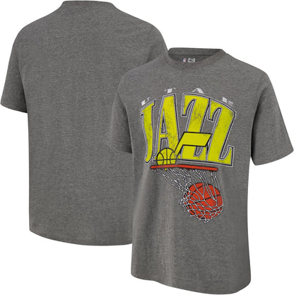 Ultra Game NBA Mens Official Hoops Short Sleeve T-Shirt, Utah Jazz, Team Color|Utah Jazz