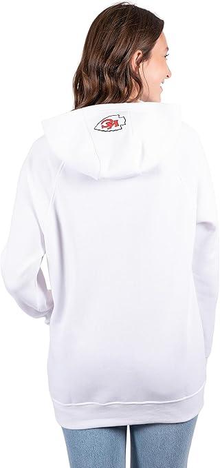 NFL Official Women's Super Soft Tie Neck Pullover Hoodie Sweatshirt|Kansas City Chiefs