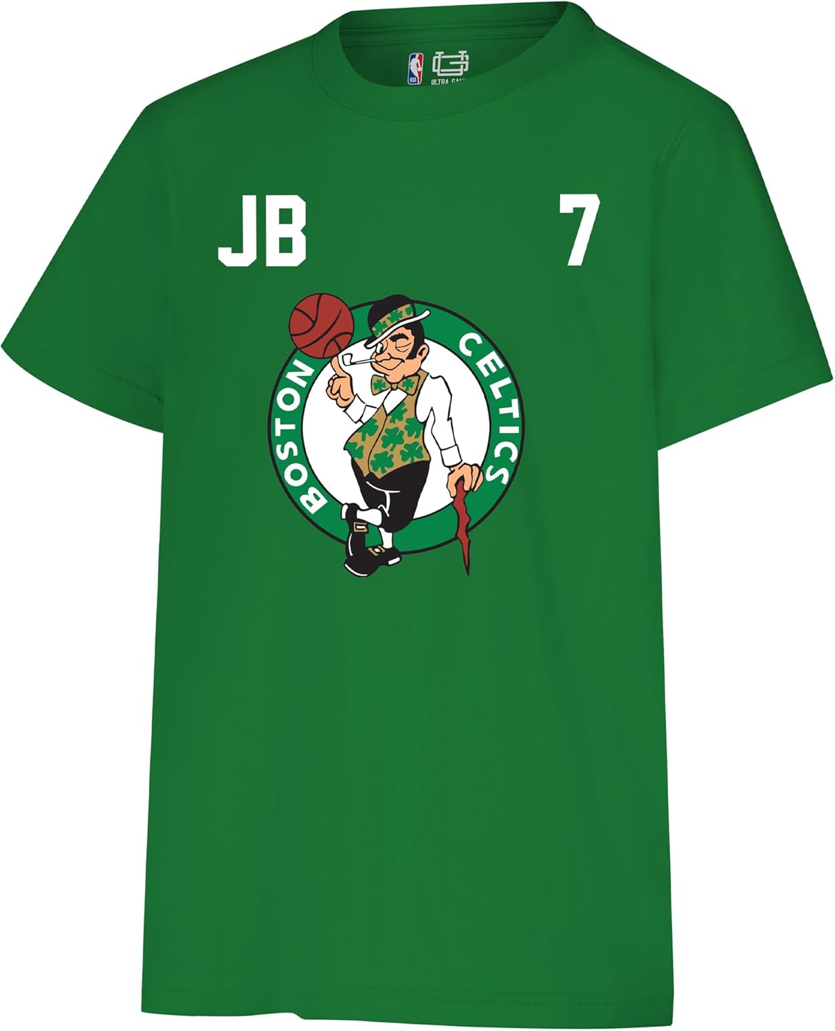 Ultra Game NBA Official Youth Super Soft Fly High Players T-Shirt, Boston Celtics - Jaylen Brown, Team Color|Boston Celtics - Jaylen Brown