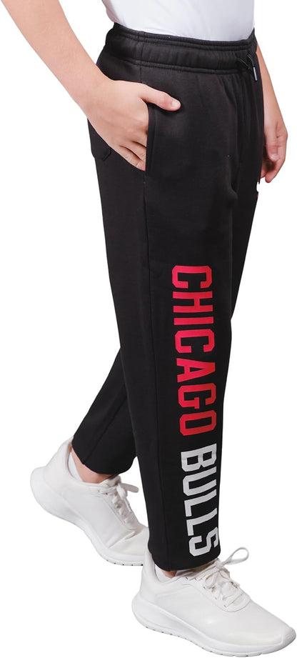 Ultra Game Youth's NBA Official Super Soft Game Day Jogger Sweatpants, Chicago Bulls, Team Color|Chicago Bulls