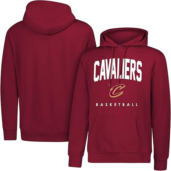 Ultra Game NBA Official Men's Super Soft Teamster Hoodie Sweatshirt, Cleveland Cavaliers, Team Color|Cleveland Cavaliers