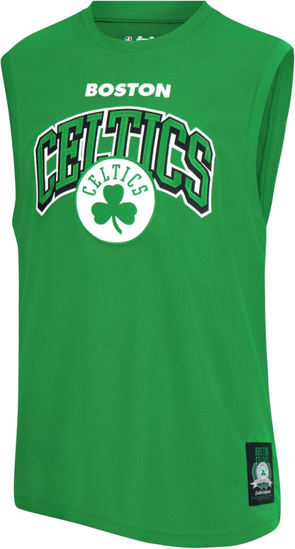 Ultra Game Men's NBA Official Sleeveless Players Mesh Tank Top Muscle T-Shirt, Boston Celtics - Jaylen Brown, Team Color|Boston Celtics - Jaylen Brown