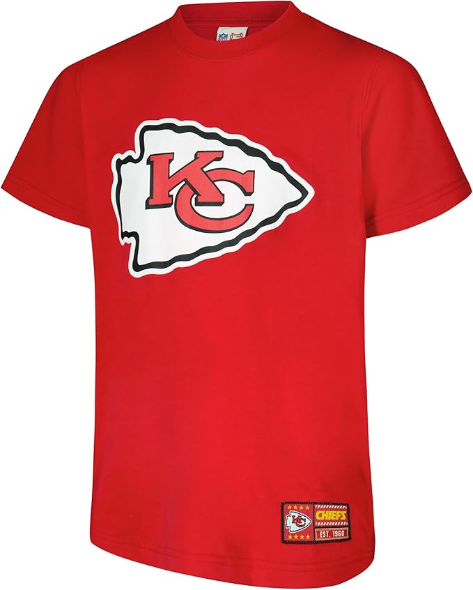 NFL Official Youth Super Soft T-Shirt & Hoodie Sweatshirt Set|Kansas City Chiefs