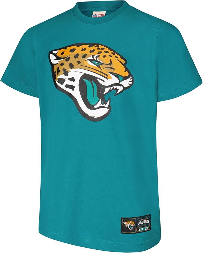 Ultra Game NFL Official Youth Super Soft T-Shirt & Hoodie Sweatshirt Set, Jacksonville Jaguars|Jacksonville Jaguars