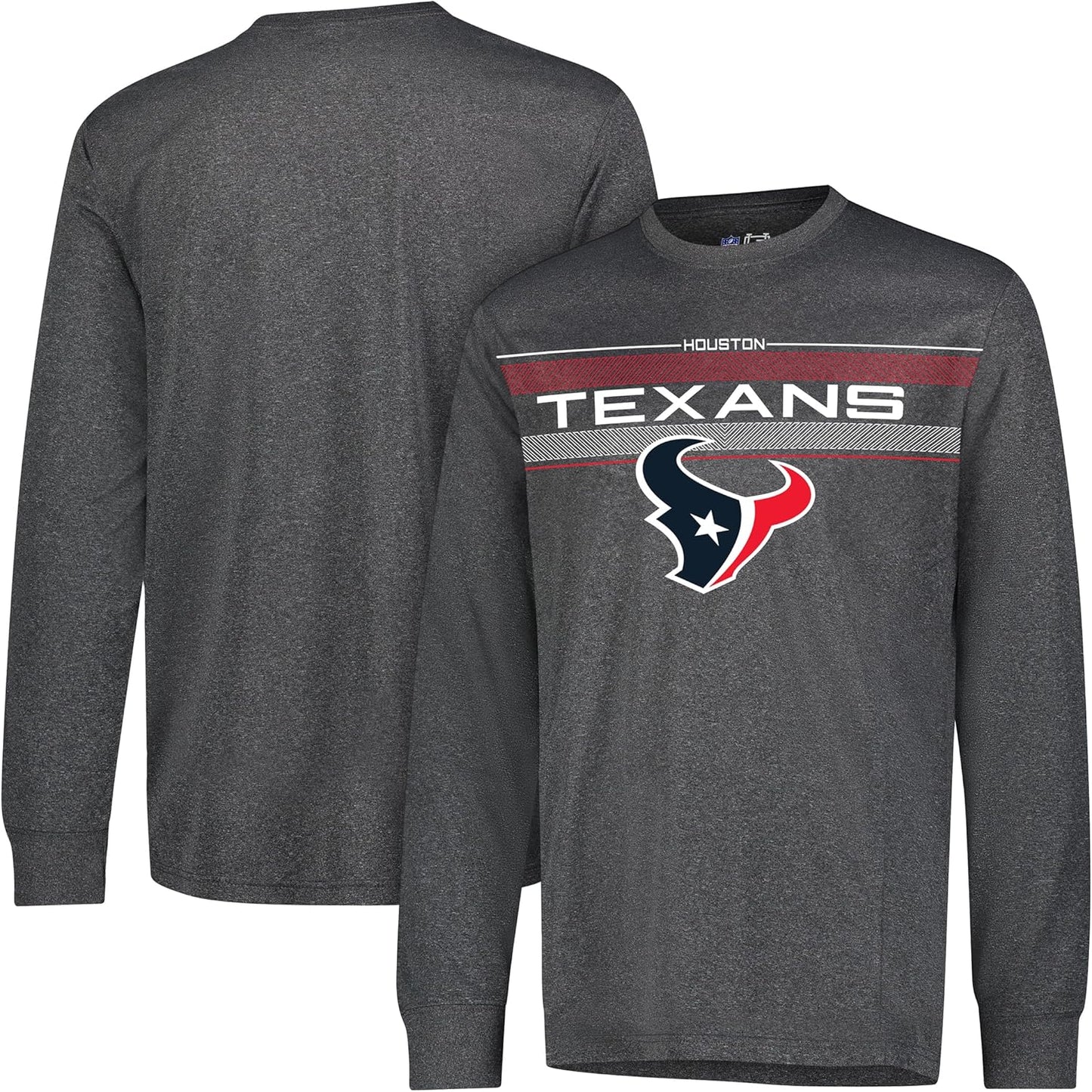 Ultra Game Men's NFL Official Super Soft Game Day Long Sleeve T-Shirt, Houston Texans|Houston Texans