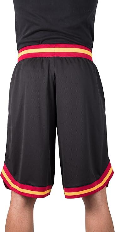 Ultra Game NBA Official Men's Active Knit Basketball Training Shorts - Unisex, Cleveland Cavaliers, Black|Cleveland Cavaliers