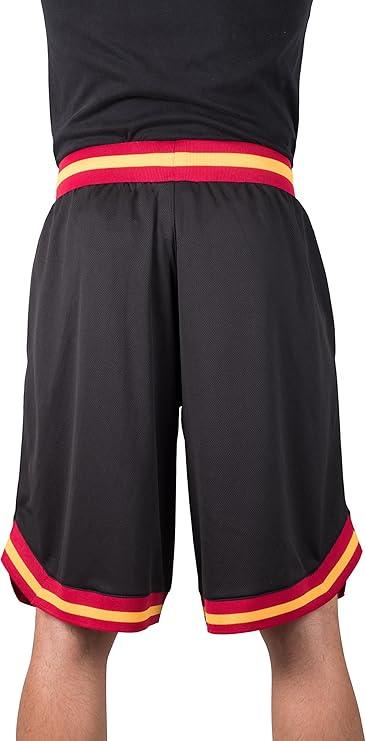 Ultra Game NBA Official Men’s Active Knit Basketball Training Shorts - Unisex, Cleveland Cavaliers, Black|Cleveland Cavaliers