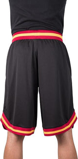Ultra Game NBA Official Men's Active Knit Basketball Training Shorts - Unisex, Cleveland Cavaliers, Black|Cleveland Cavaliers